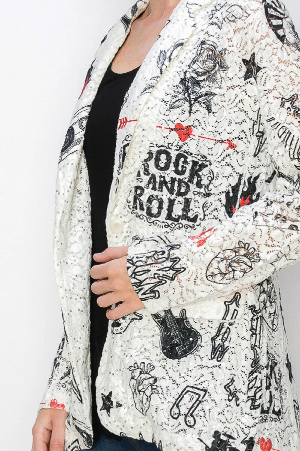 Lace and Sequin Rock n Roll Jacket